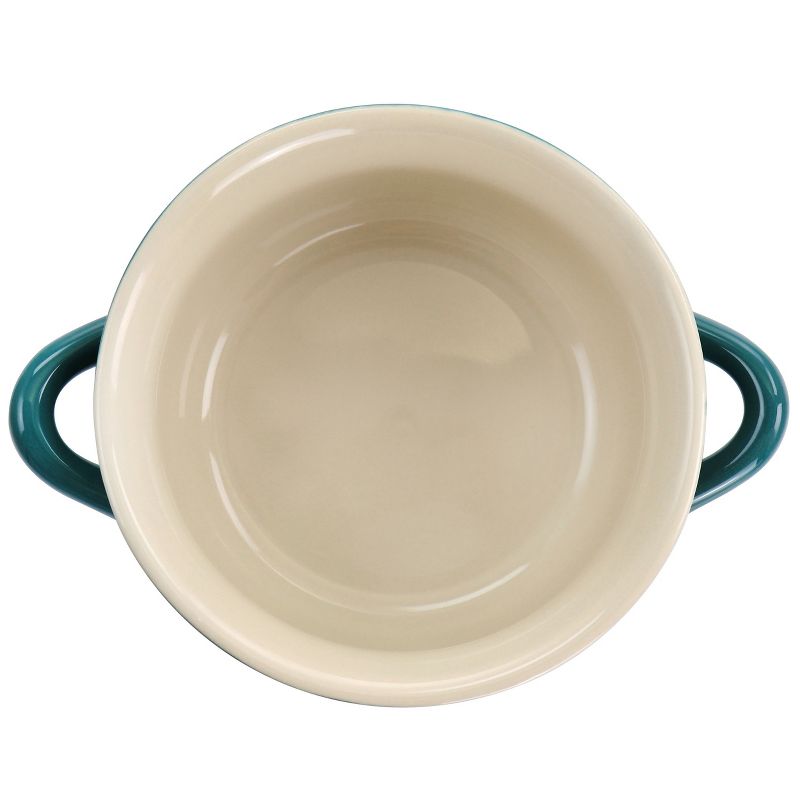 Crock Pot 2 Piece Stoneware 30oz Soup Bowl Set with Handles in Gradient Teal, 5 of 8