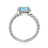 Ross-Simons 2.30 Carat Sky Blue Topaz 3-Row Ring With White Topaz in Sterling Silver - 4 of 4