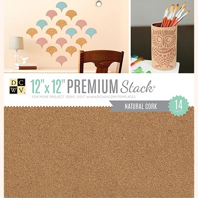 DCWV Specialty Stack 12"X12" 14/Pkg-Natural Cork