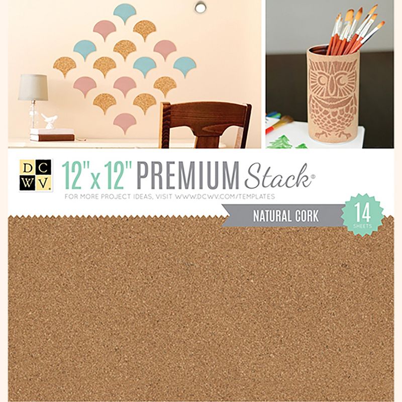 DCWV Specialty Stack 12"X12" 14/Pkg-Natural Cork, 1 of 2