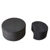 Standard Foam Upholstered Round Nesting Coffee Table Set of 2 with No Assembly and Multi-Functional Use - 4 of 4