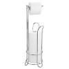 iDesign Toilet Paper Holder Stand - Bathroom Storage with 3-Roll Reserve - Chrome - 2 of 4