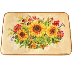 Collections Etc Lovely Sunflower Arrangement Cushioned Bath Mat 20X30 - 1 of 2