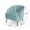 APRILSOUL Altay Velvet Upholstered Accent Chair,Stylish for Living Room,Bedroom,Single Box, Sturdy & Comfortable - 3 of 4
