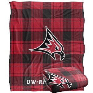 University Of Wisconsinriver Falls Campus Plaid Spirit Silky Touch Super Soft Throw Blanket 50x60 - 1 of 4