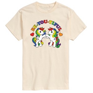Men's My Little Pony Be You Beautiful Short Sleeve Graphic T-Shirt - Cream - Large - 1 of 4