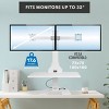 Electric Sit Stand Desk Converter - Motorized Standing Desk Adjustable Height Riser with Dual Monitor Mounts, White - 4 of 4