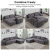 VASIP L-Shaped Modular Sectional Sofa - Plush Corduroy Fabric,Convertible Sofa Bed for Living Room, Apartments, Home Theater，No Assembly Required - 3 of 4