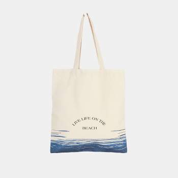 Women's Live Life on the Beach Graphic Tote Bag - Cupshe