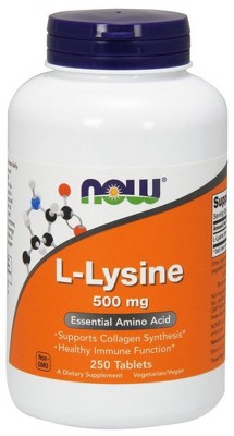 Lysine 500mg by Now Foods  -  250 Tablet
