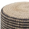 NicBex Chic Round Braided Pouf Ottoman Multicolored Footstool for Living Room, Bedroom,Natural - 2 of 4