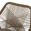 2pk Russel Outdoor Wicker Dining Chairs with Cushions Light Brown/Beige - Christopher Knight Home: Weather-Resistant Iron Frame - 2 of 4