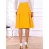 INSPIRE CHIC Women's High Waist Button Decor Vintage Pleated Flared Midi Skirt - 4 of 4