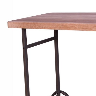 Francie 48" Oak and Antique Gray Industrial Console Table