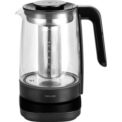 ZWILLING Enfinigy Cool Touch 1.5-Liter Electric Kettle, Cordless Tea Kettle  & Hot Water, Silver