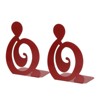 Unique Bargains Musical Note Shaped Metal Support Bookend for Home Office Stationery Storage - 3 of 4