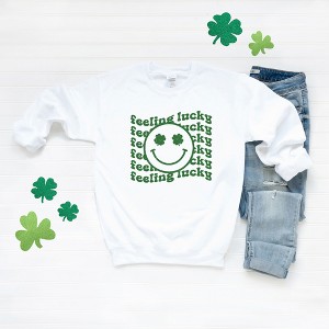 Simply Sage Market Women's Graphic Sweatshirt Feeling Lucky Stacked - 1 of 3