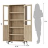 63" Tall Kitchen Pantry Cabinet, 5 Tier Freestanding Food Storage Cabinet with 2 Doors and Adjustable Shelves - 2 of 4