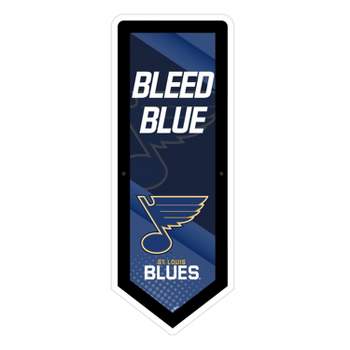 Evergreen Ultra-Thin Glazelight LED Wall Decor, Pennant, St. Louis Blues- 9 x 23 Inches Made In USA