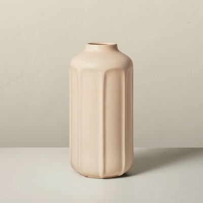 12 Distressed Ceramic Vase Natural Cream - Hearth & Hand™ with Magnolia