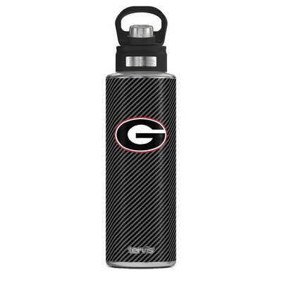 NCAA Georgia Bulldogs Carbon Fiber Wide Mouth Water Bottle - 40oz