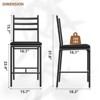 Coolmee Bar Stools Set of 2/4, Faux Leather Bar Chair with Thick Cushion, Upholstered Counter Height Bar Stools with Footrest for Kitchen Island - 2 of 4