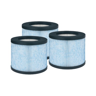 Nispira 3-in-1 True HEPA Filter Replacement Compatible with Miko Air Purifier C102 ibuki MA-01CW, MA-18, Okaysou AirMic4S, 3 Packs
