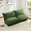 Modern Chenille Armless Sofa Set Of 2,Accent Chairs With 2 Big Back Cushions And 2 Big Pillows,Single Couch,Slipcovered Chair-Maison Boucle - 3 of 4