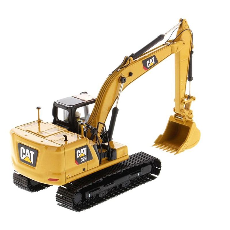 Cat Caterpillar 323 Hydraulic Excavator Next Generation Design & Operator & 4 Work Tools "High Line Series" 1/50 Diecast Masters, 2 of 7