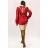 Women's V Neck Embroidery Pullover - Avani Del Amour - 2 of 2