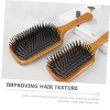 Portable Hair Brush for Women Wooden Hair Comb Paddle Brush Hairdressing Brush - 2 of 4