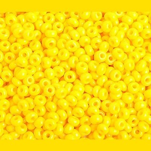 John Bead Czech Glass Seed Beads 6/0 (500g) Opaque Gold Yellow - 1 of 2