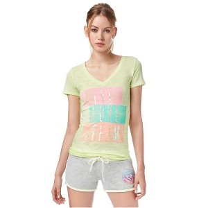 Aeropostale Womens Sequin Stack Graphic T-Shirt - 1 of 2