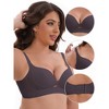 INSPIRE CHIC Women's Wireless Deep V-Neck Push Up Minimizers Adjustable Spaghetti Straps No Show Cozy Soft Bras - 3 of 4