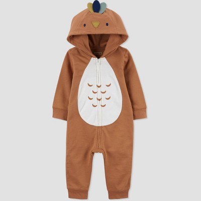 Image of Carter's Just One You® Baby Turkey Jumpsuit - Brown 12M