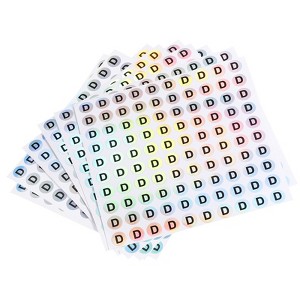 Unique Bargains Laser Capital Alphabet Round Self-Adhesive Reflective Letter Stickers 10 Pcs - 1 of 3