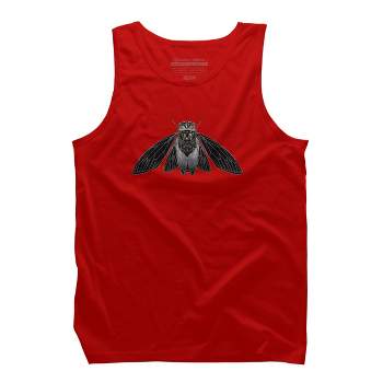 Men's Design By Humans Monochrome Cicada By Realkey Tank Top