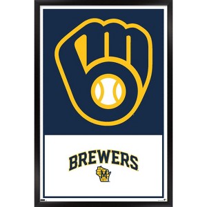 Trends International MLB Milwaukee Brewers - Logo 22 Framed Wall Poster Prints - 1 of 4