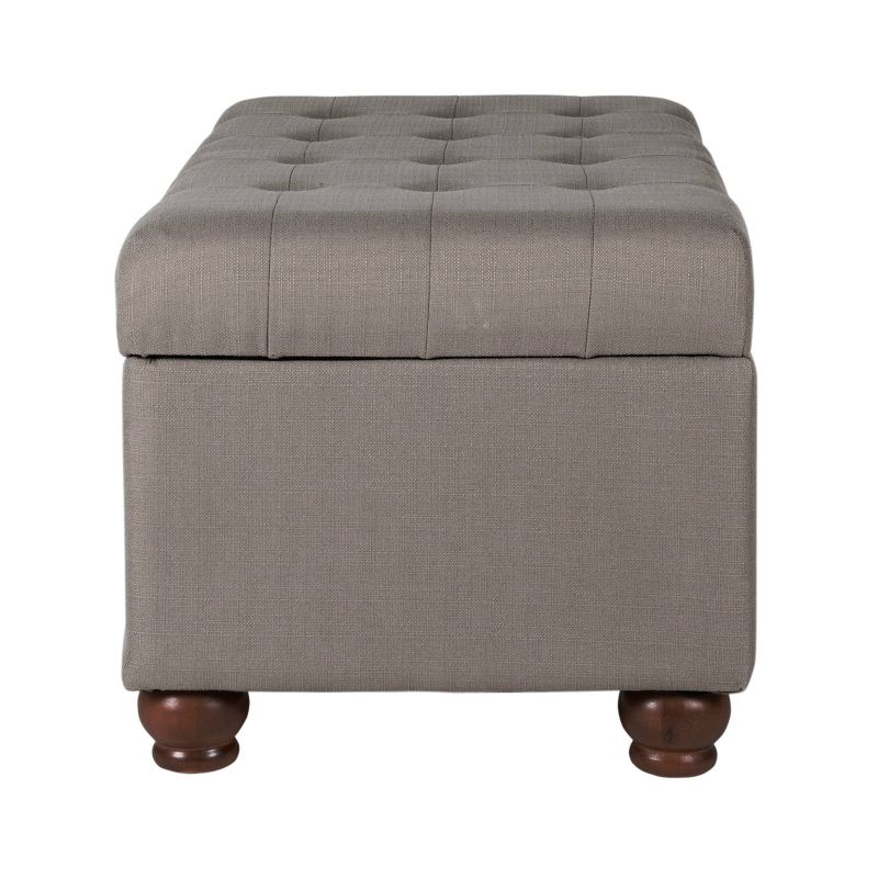 Large Tufted Storage Bench Textured Gray - HomePop, 3 of 10