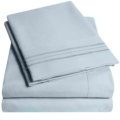 12 - 30 Extra Deep Pocket Sheets Fitted Elastic Corner Straps Navy Blue  Solid