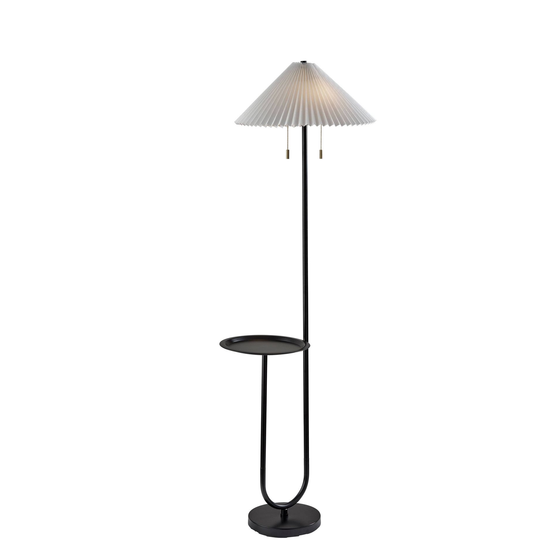 Adesso Uma Shelf Floor Lamp Black