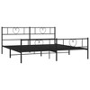 vidaXL Metal Bed Frame with Headboard and Footboard Black 76 in.x79.9 in. King - 4 of 4