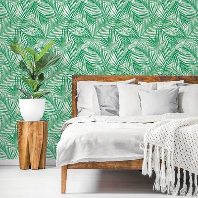 Tropical Peel &#38; Stick Wallpaper Green - Opalhouse&#8482;_1