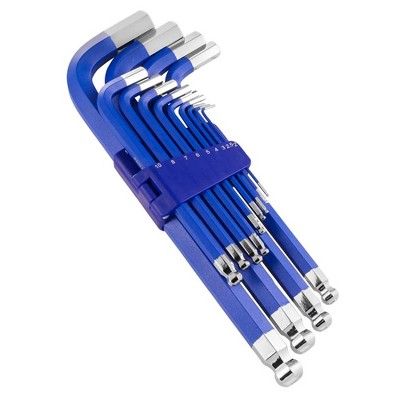 Powerbuilt 13 Piece Metric Long Arm Magnetic Hex Key Wrench Set