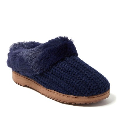 Dearfoams Women's Hannah Festive Knit Clog House Shoe Slipper