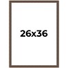 PosterPalooza | Elegant Brown Picture Frame - UV Acrylic, Foam Board Backing, Hanging Hardware - 2 of 4