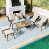 Maggift Patio Seating Sets, Modern Seating Set, Elevate Your Outdoor Space, Designed for Ultimate Comfort, Beige, 50.3"*24.9"*33.3" - 2 of 4