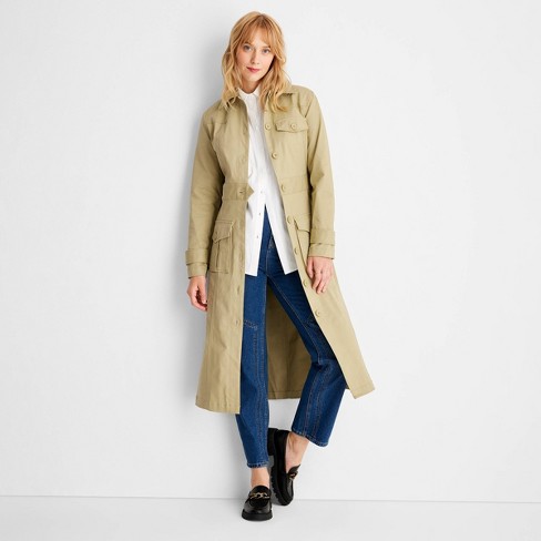 Women's Long Sleeve Belted Trench Coat - Future Collective™ with Reese  Blutstein Light Green XXS