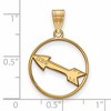 Black Bow Jewelry 14k Yellow Gold Plated Sterling Silver Pi Beta Phi Greek Life Medium Pendant - 2 of 3