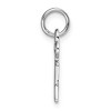 Black Bow Jewelry 14k White Gold, Hannah Collection, Mini Initial I Shamrock Key Charm - 2 of 4